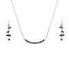 Emerald Crystal Necklace & Earring for Women, 925 Sterling Solid Silver view 1