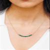 Emerald Crystal Necklace & Earring for Women, 925 Sterling Solid Silver view 2