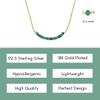 Emerald Crystal Necklace & Earring for Women, 925 Sterling Solid Silver view 4