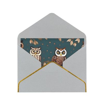 ZISHAK Magic Owels Elegant Festive Greeting Cards | Ideal For Weddings,Friendships And Holidays