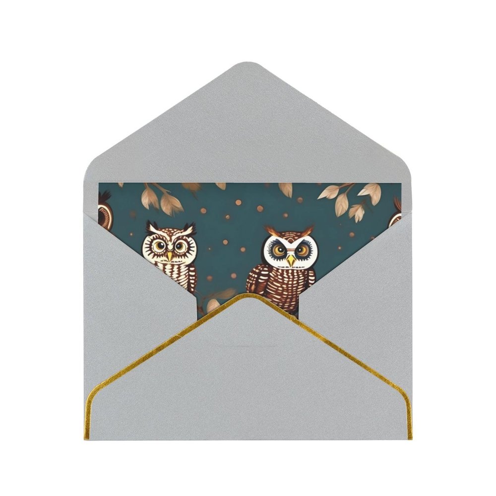 ZISHAK Magic Owels Elegant Festive Greeting Cards | Ideal For Weddings,Friendships And Holidays