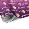 InterestPrint Personalized Face Name Wrapping Paper, Custom Dark Purple Wrap Paper Roll Customized Wrapping Paper Roll for Daughter Son Niece Nephew 58x23 1 Roll view 3