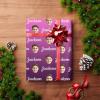 InterestPrint Personalized Face Name Wrapping Paper, Custom Dark Purple Wrap Paper Roll Customized Wrapping Paper Roll for Daughter Son Niece Nephew 58x23 1 Roll view 4