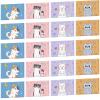 PerKoop 100 Pack Pocket Tissues Travel Slim Packs Small Facial Tissues Wallet Size Toilet Paper for Travel Guest Wedding Supplies, 4 Styles(Cat) view 1