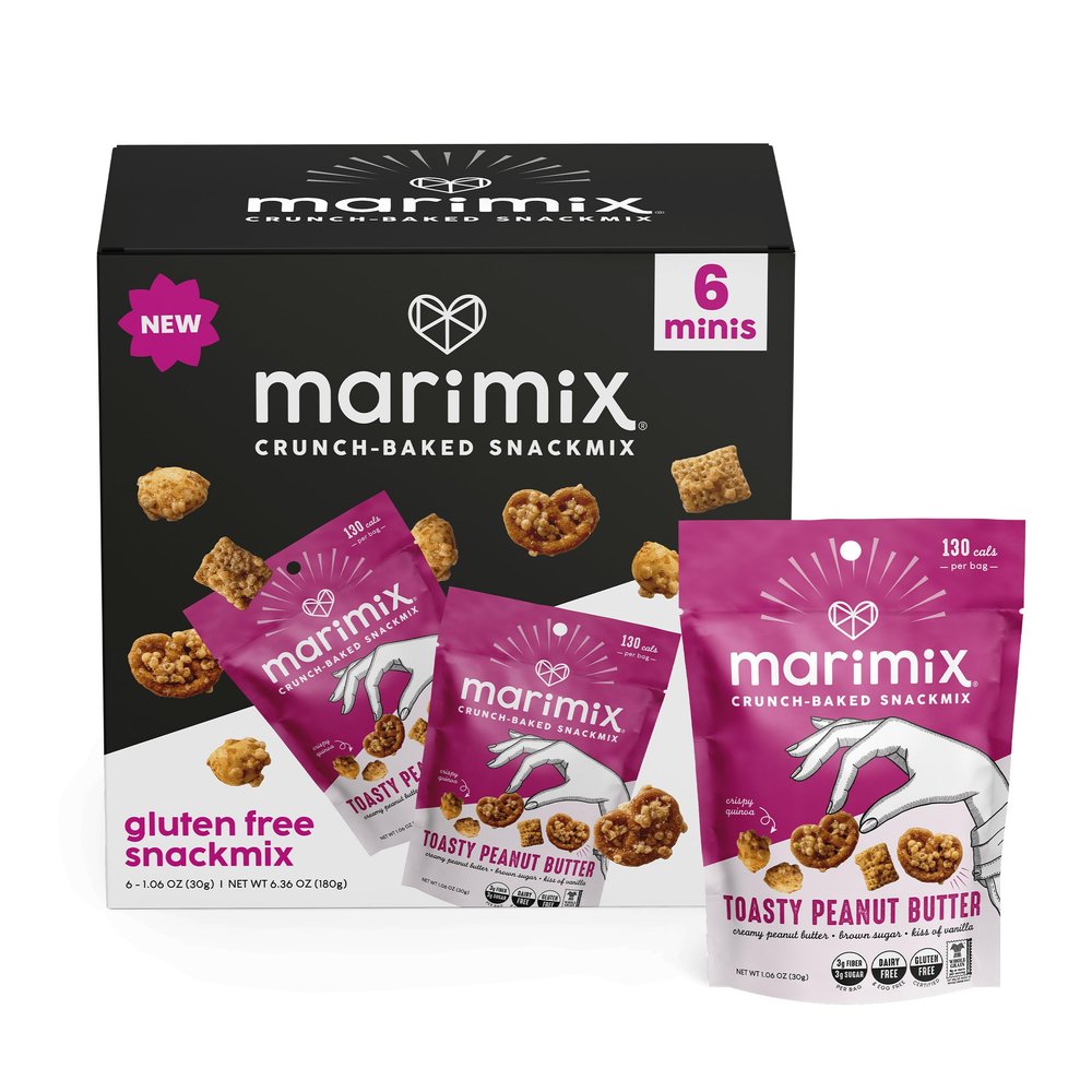 Marimix Mini Snack Mix - 6 pack (Mini Toasty Peanut Butter, 6 Pack)