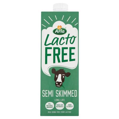 Arla LactoFree Semi Skimmed Long Life Milk Drink 1 Litre - 2 pack