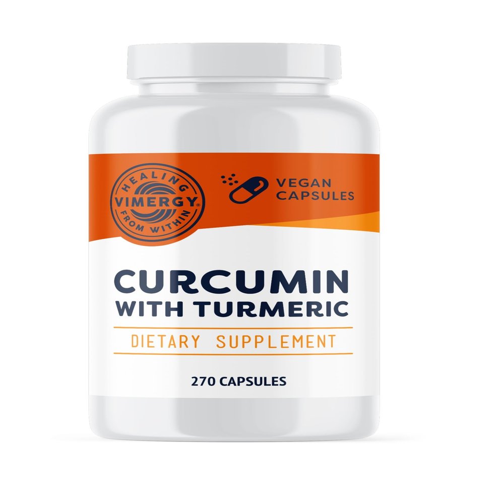 Vimergy Curcumin with Turmeric Capsules  Promotes Bone Health & Mobility*  Supports Memory & Brain Function*  Kosher, Vegan & Gluten-Free  (270 ct.)