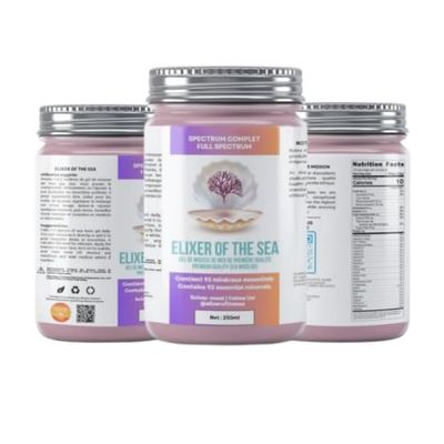 FullSpectrum Sea Moss Gel Made from Carribbean Seamoss Blend of Gold, Green and Purple Seamoss ] Wildcrafted Organic Premium Quality Superfood