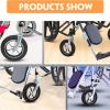 10in PU Low Noise Wheelchair Wheel | Low Noise Caster Tire Replacement for Rollator Trolley | Large Diameter, Skidproof & Wear view 4