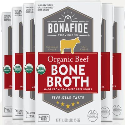 Bonafide Provisions Fresh Organic Beef Bone Broth, 16.9oz - 6 Pack