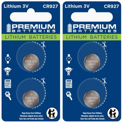 Premium CR927 Lithium 3V Coin Cell - Japanese Engineered High Capacity Batteries (4 Pack)
