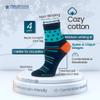 7BIGSTARS KINGDOM Women's Cotton Diabetic Quarter Pattern Fancy Socks - 4 Pack Medium - Seamless - Polka Dot - Heart - Sock Size 9-11 Shoe Size 5-9 M Dark Navy, Purple, Grey, Blue, Orange view 3