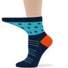 7BIGSTARS KINGDOM Women's Cotton Diabetic Quarter Pattern Fancy Socks - 4 Pack Medium - Seamless - Polka Dot - Heart - Sock Size 9-11 Shoe Size 5-9 M Dark Navy, Purple, Grey, Blue, Orange view 4