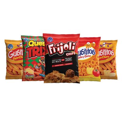 Bocadeli Piata Pack, Assorted Chips, Variety Pack, Salvadoran Snacks, 12 Pack