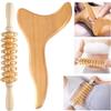 2 in 1 Wooden Lymphatic Drainage Tool Kit - Wooden Therapy Massage Tools with Travel Bag - Wooden Gua Sha Anti Cellulite Massage Tool - Wood Therapy Massage Kit for Release Legs, Back, Neck, Arms view 1
