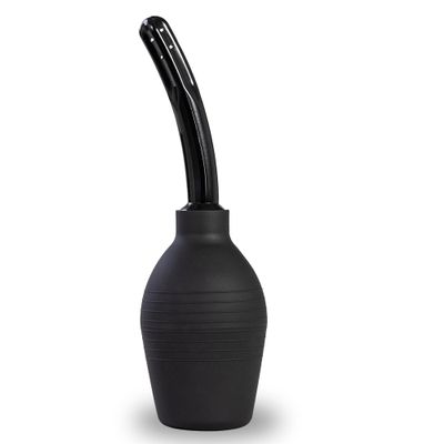 Adam & Eve EZ Anal Douche, Easy to Use Cleaning Bulb with Flexible Tip, Large Capacity for Deep Cleansing, Stable Flat Base, Body Safe and Reusable, Compatible with Water Based and Silicone Lubes