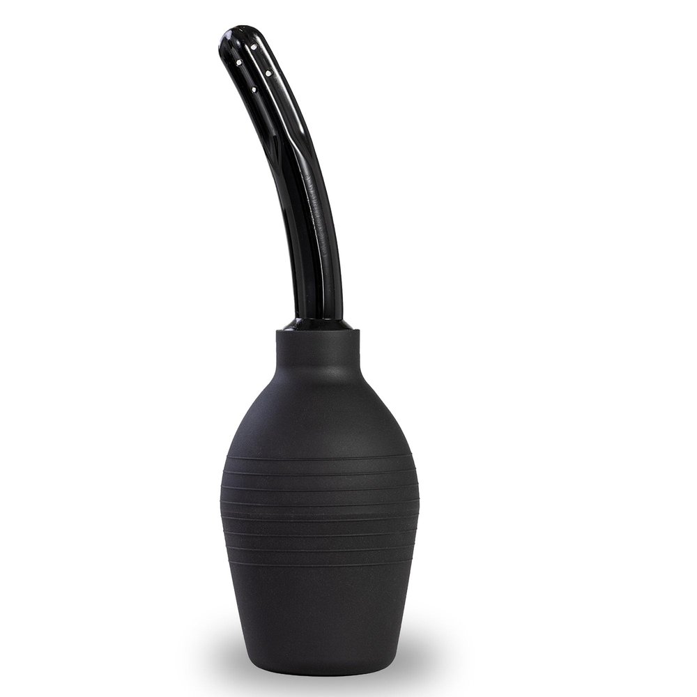 Adam & Eve EZ Anal Douche, Easy to Use Cleaning Bulb with Flexible Tip, Large Capacity for Deep Cleansing, Stable Flat Base, Body Safe and Reusable, Compatible with Water Based and Silicone Lubes