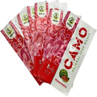Afghan Natural Leaf Camo Wraps Watermelon 6 Packs - 30 sheets