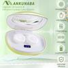 ANKUNABA Contact Lens Cleaner, Portable Ultrasonic Contact Lens Cleaning Machine with USB Charger, LED Timer Display & 5 Contacts Solution Cases Kit for Soft Hard Colored RGP Lenses (Avocado Green) view 2
