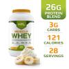 MFL Muscle Whey Protein 2 lbs l 26g of Protein l 8g BCAAs l 6g Glutamine l Low Carbs l 28 Servings (Banana Cream) view 2