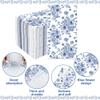 50 Pack Blue Floral Paper Napkins Blue Flower Guest Napkin Disposable 3 Ply Decorative Floral Hand Towels Dinner Napkins for Bridal Shower Baby Shower Wedding Birthday Dinner Party Supplies view 3