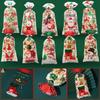 120PCS Christmas Cellophane Gift Bags with Twist Ties, 10 Designs Christmas Treat Bags Bulk Party Supplies, Clear Xmas Candy Goodies Bags Party Favors Bags view 3