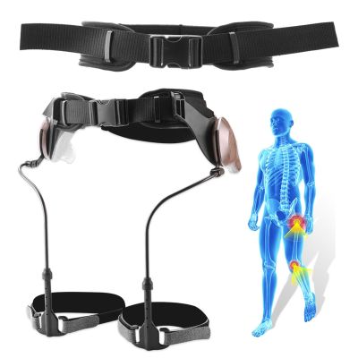 Rusopobe Disabled Walking Aids for Adults, Adjustable Bionic Body Power Walking Aids Lower Limb Rehabilitation Training for People with Limited Mobility(Black,Universal)