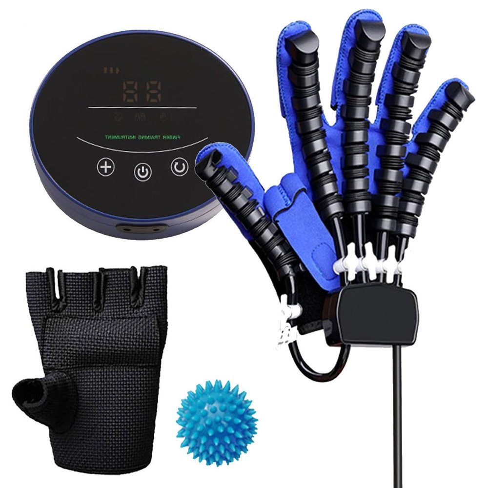 MFYDPP Finger Orthosis Electric Hand Function Equipment,Stroke Hemiplegia Rehabilitation Training Equipment,Dystonia Hemiplegia Finger Training(Size:M,Color:Right Hand)