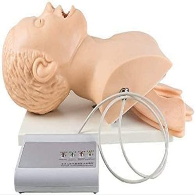 CHROX PVC Training Model Human Teaching Tracheal Intubation Model, Trainer Airway Management Simulator Model with Dental Pressure