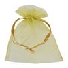 Ribbon Bazaar Sheer Organza Pouches - Antique Gold 4" X 6" 10pc view 1