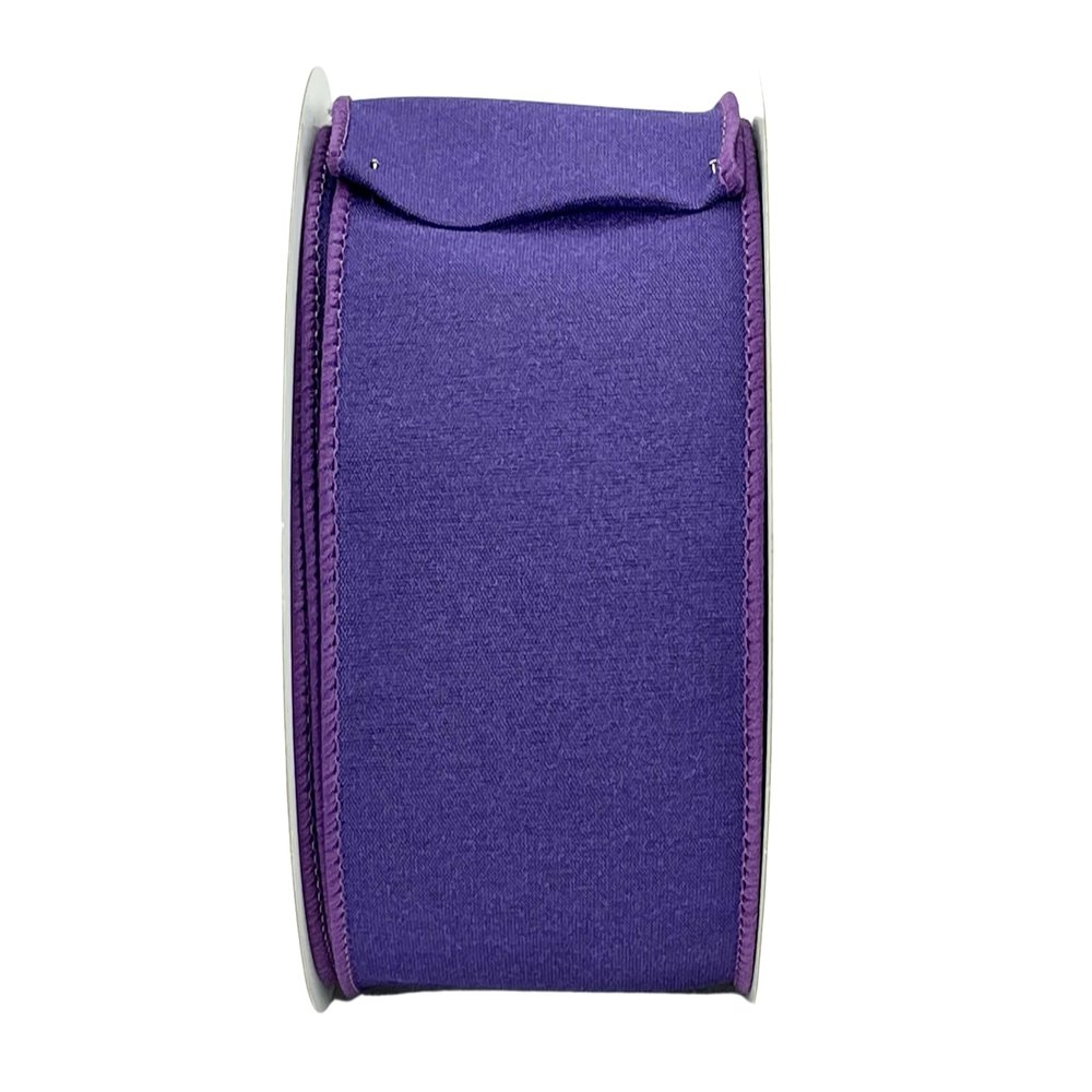 Ribbon Bazaar Wired Iridescent Taffeta 2-1/2" Purple (Same Color Edge) 10yd Spool