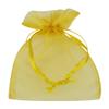 Ribbon Bazaar Sheer Organza Pouches - Gold 6" X 10" 10pc view 1