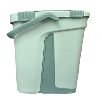 360 Mop and Bucket with Wringer Set, Hands Free Flat Floor Mop and Bucket, 4 Washable Microfiber Pads Included, Wet and Dry Use, Silver