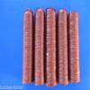 2 PACKS of 17 mm snack stick casings. Edible. 10 strands total. Collagen casings for 42 lbs of snack sticks. Easy to use. No soaking needed. Finished diameter of approx 5/8". Requires slim 3/8" tube view 4