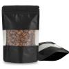 100 Pieces Resealable Mylar Bags, Stand Up Smell Proof Bags with Matte Window, Zipper Lock Foil Pouch Packaging (Black, 4 X 6 Inch) view 1