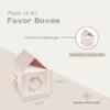 Boxes Craftory Set of 40 House Shaped Favor Boxes (2.16 x 2.16 x 1.96 inch) - Ideal for Candy Party and Baby Shower - Light Pink - Love view 2
