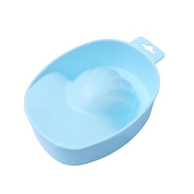 Blue Plastic Single Layer Rectangular Manicure Bowl for Nail Treatment