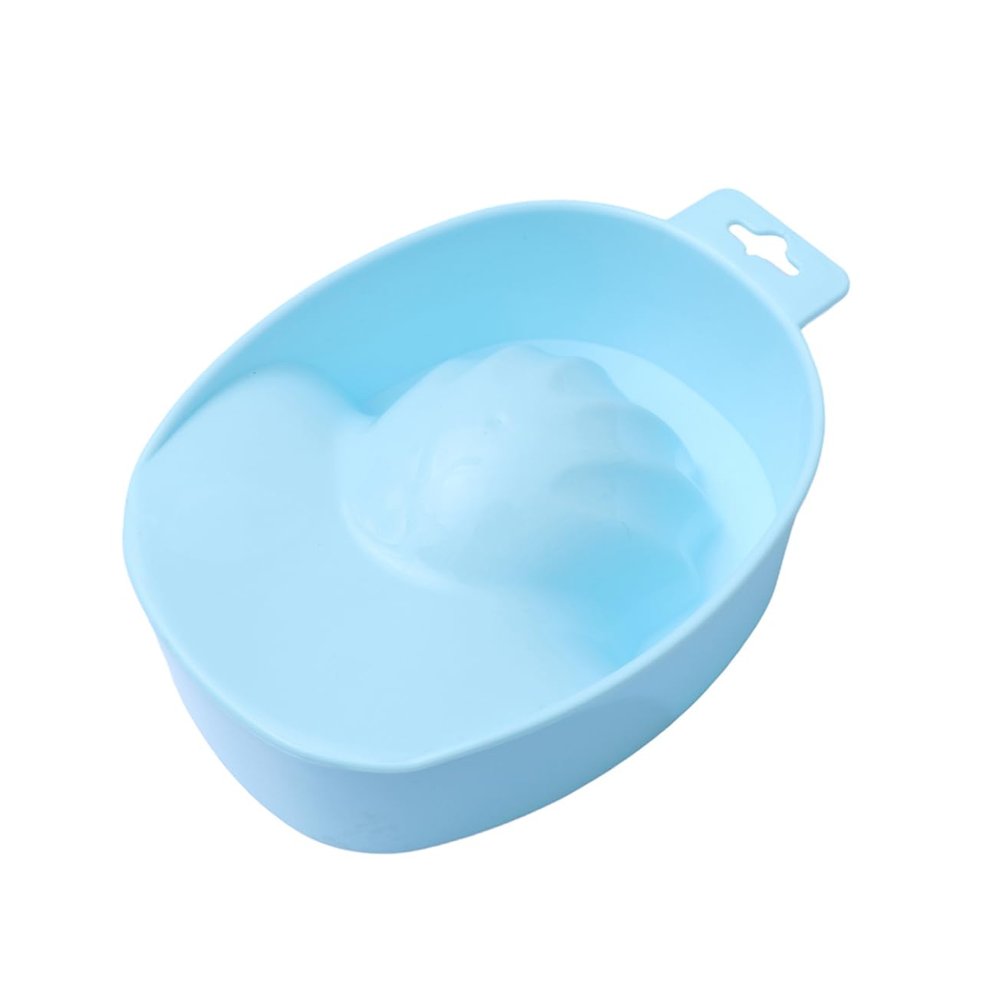 Blue Plastic Single Layer Rectangular Manicure Bowl for Nail Treatment