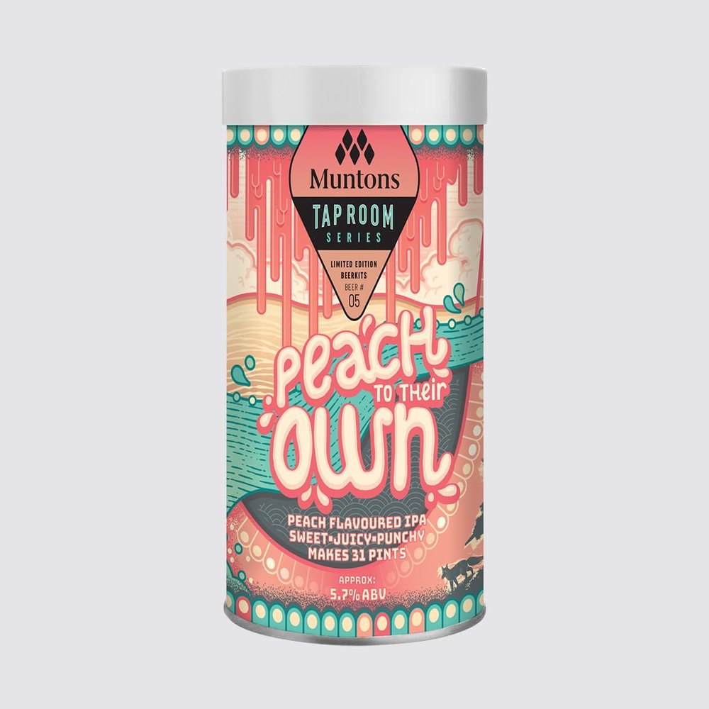 PEACH IPA Muntons Tap Room Limited Edition Series PEACH TO THEIR OWN Tinned Beer Kit Recipe #05