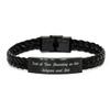 Look at You Becoming an Oral. Braided Leather Bracelet, Oral surgeon Present From Colleagues, New Engraved Bracelet For Men Women, Dental health, Toothbrush, Toothpaste, Floss, Mouthwash view 1