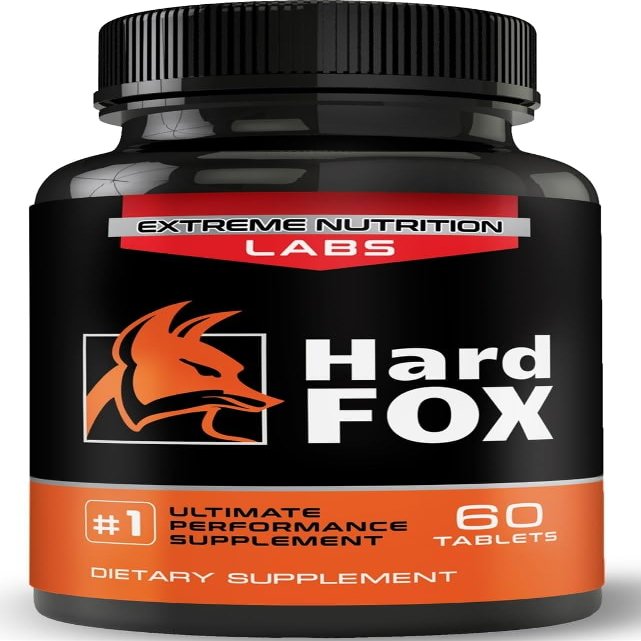 EXTREME NUTRITION LABS Hard Fox - #1 Ultimate Performance - 3" Added Size in 60 Days - Enlargement Pills for Men - Super Drive, Strength, Size, Endurance - 60 Count