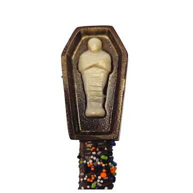 hallowenn Chocolate pretzels / 12 pcs,come wrap with a curly ribbon (mummy)
