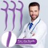 Baderke 200 Count Floss Picks Bulk Non Breakable Tooth Picks Flosser Dental Floss Sticks for Adults Teeth Cleaning Dental Flossers for Family Pack Travel(Dark Purple) view 4