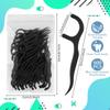 Baderke 600 Count Floss Picks Bulk Dental Flossers Picks for Adults Non Breakable Tooth Picks Flossers Teeth Cleaning Dental for Family Pack Travel(Black) view 2