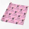 MyPupSocks Custom Wrapping Paper with Logo Happy Birthday Balloon Birthday Wrapping Paper Girls Rolls Black and Pink Birthday Wrapping Paper Baby Girl Customized Wrapping Paper 4 Rolls view 2