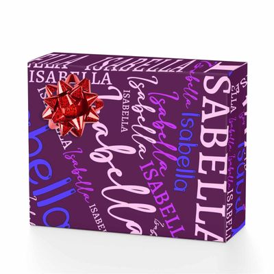 MyPupSocks Customized Gift Wrapping Paper Kids Name Birthday Wrapping Paper Men Purple Personalized Wrapping Paper Wedding Wrapping Paper 5 Rolls