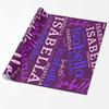 MyPupSocks Customized Gift Wrapping Paper Kids Name Birthday Wrapping Paper Men Purple Personalized Wrapping Paper Wedding Wrapping Paper 5 Rolls view 2