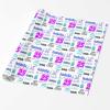 MyPupSocks Custom Wedding Wrapping Paper Happy Birthday Cake Birthday Gift Wrap Purple White Wrapping Paper Baby Boy Wrapping Paper Baby Shower 1 Roll view 2