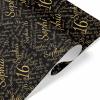 MyPupSocks Personalized Wrapping Paper Birthday Happy Birthday Birthday Wrapping Paper Rolls Boy Gold and Black Wrapping Paper Birthday Custom Gift Wrap Paper 1 Roll view 3