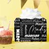 MyPupSocks Custom Name Wrapping Paper Kids Name Birthday Girl Wrapping Paper Roll Black Customize Wrapping Paper Mr And Mrs Wrapping Paper Roll 4 Rolls view 4